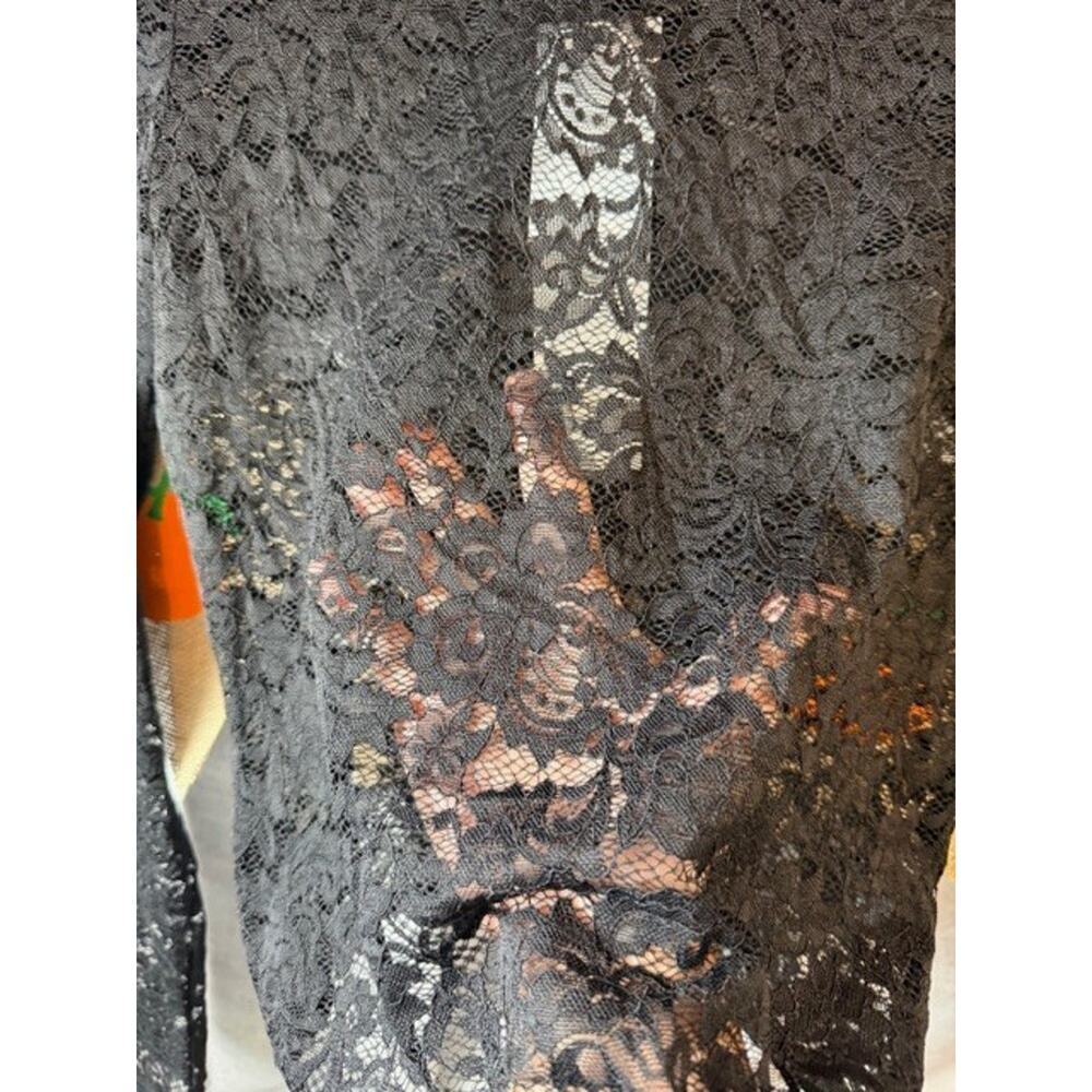 NWT WAYF Lace Long Sleeve Top Black Size XS - Picture 4 of 7